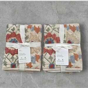 Pottery Barn PENELOPE Handcrafted King Sham Set/2 NEW